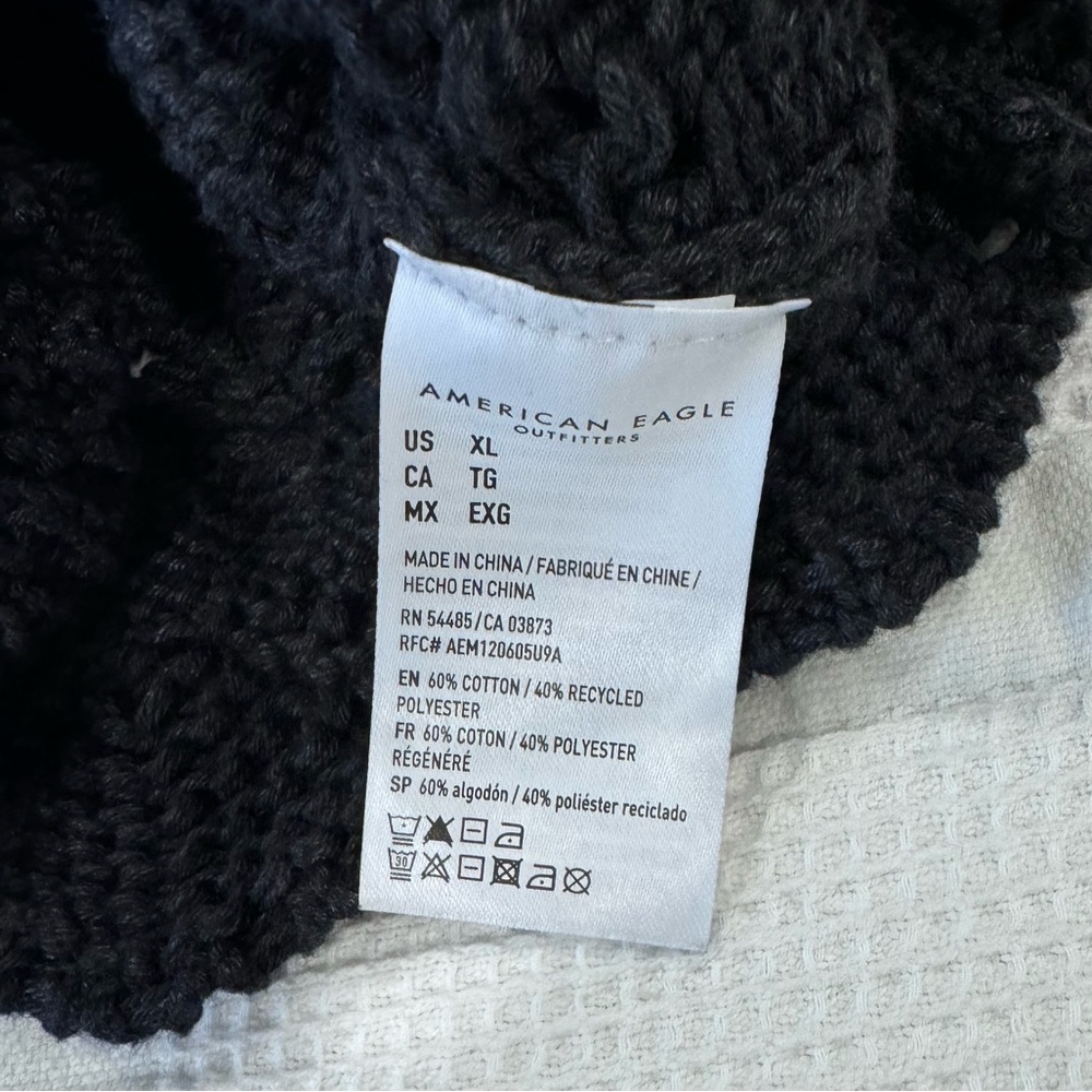 American Eagle boat neck bell sleeve crochet sweater - Picture 6 of 6